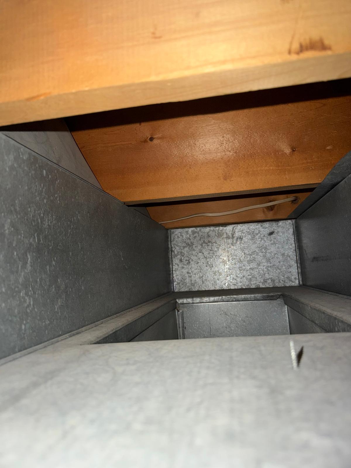 Cleaned interior air duct